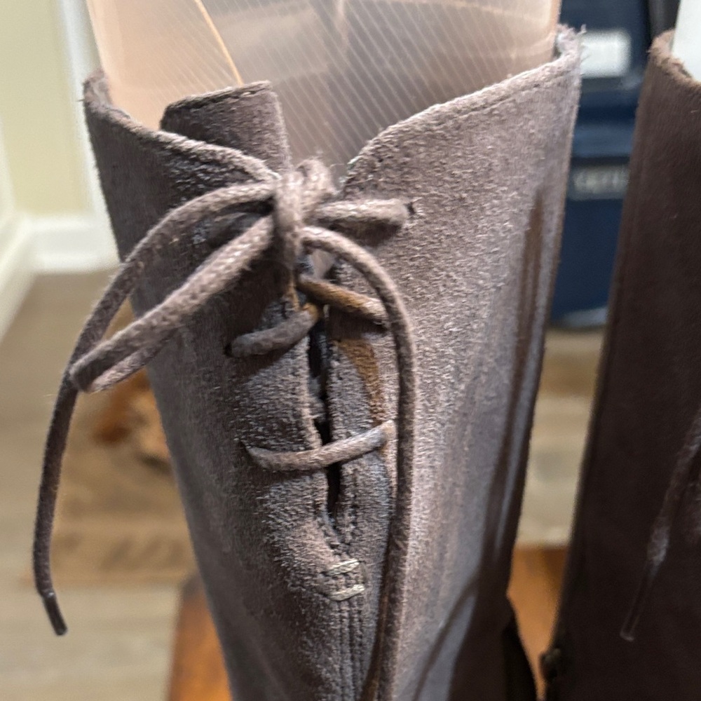 UGG Women's Taupe Suede Wedge Boots - Picture 9 of 15